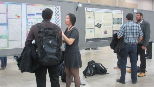 Ziyi and Michael in action during the poster session