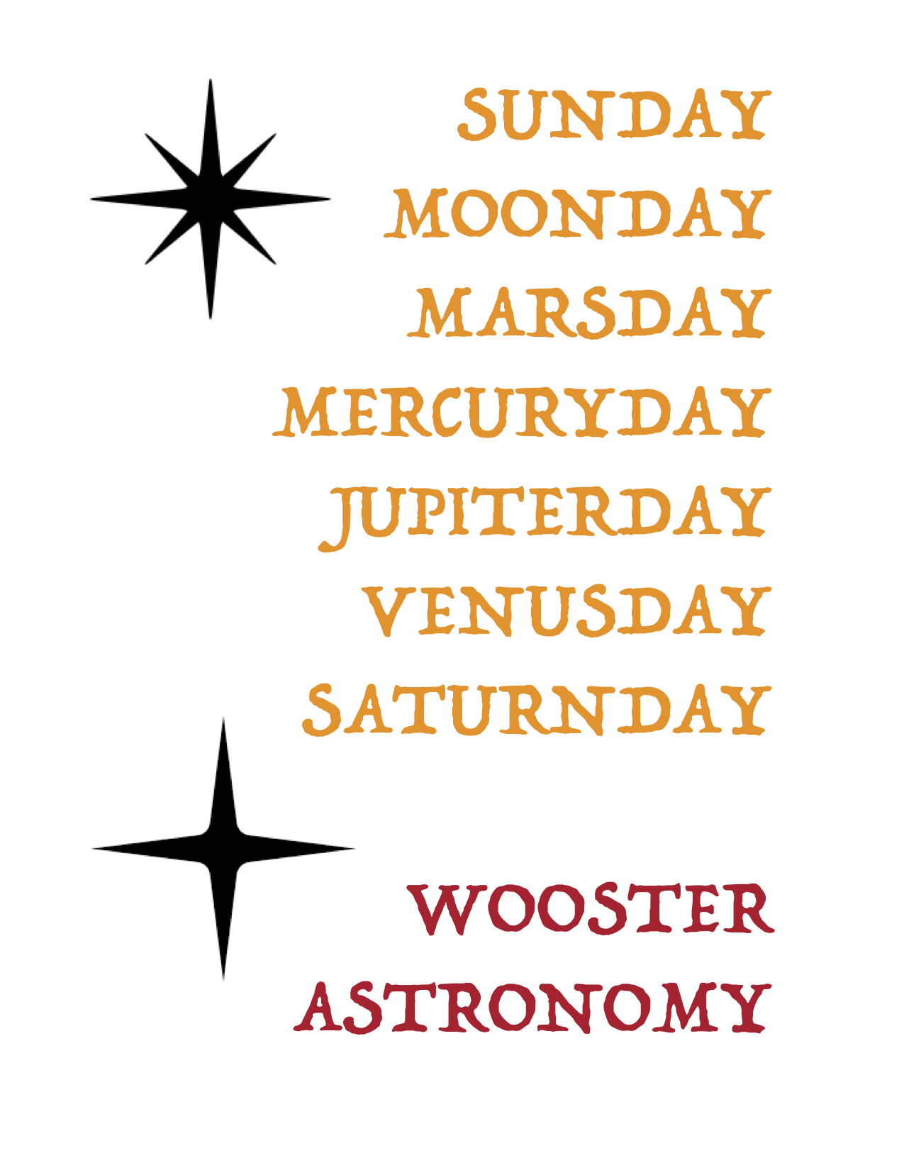 In many languages, the days of the week are named after the classic "planets"