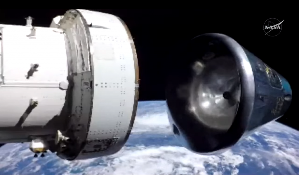 Command and service modules separate