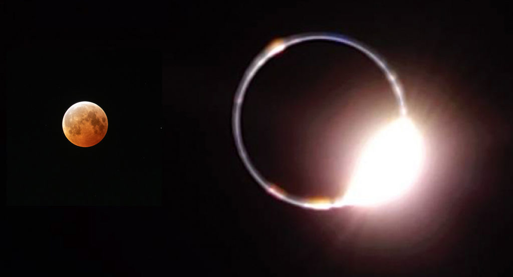 Eclipse from Earth and Luna