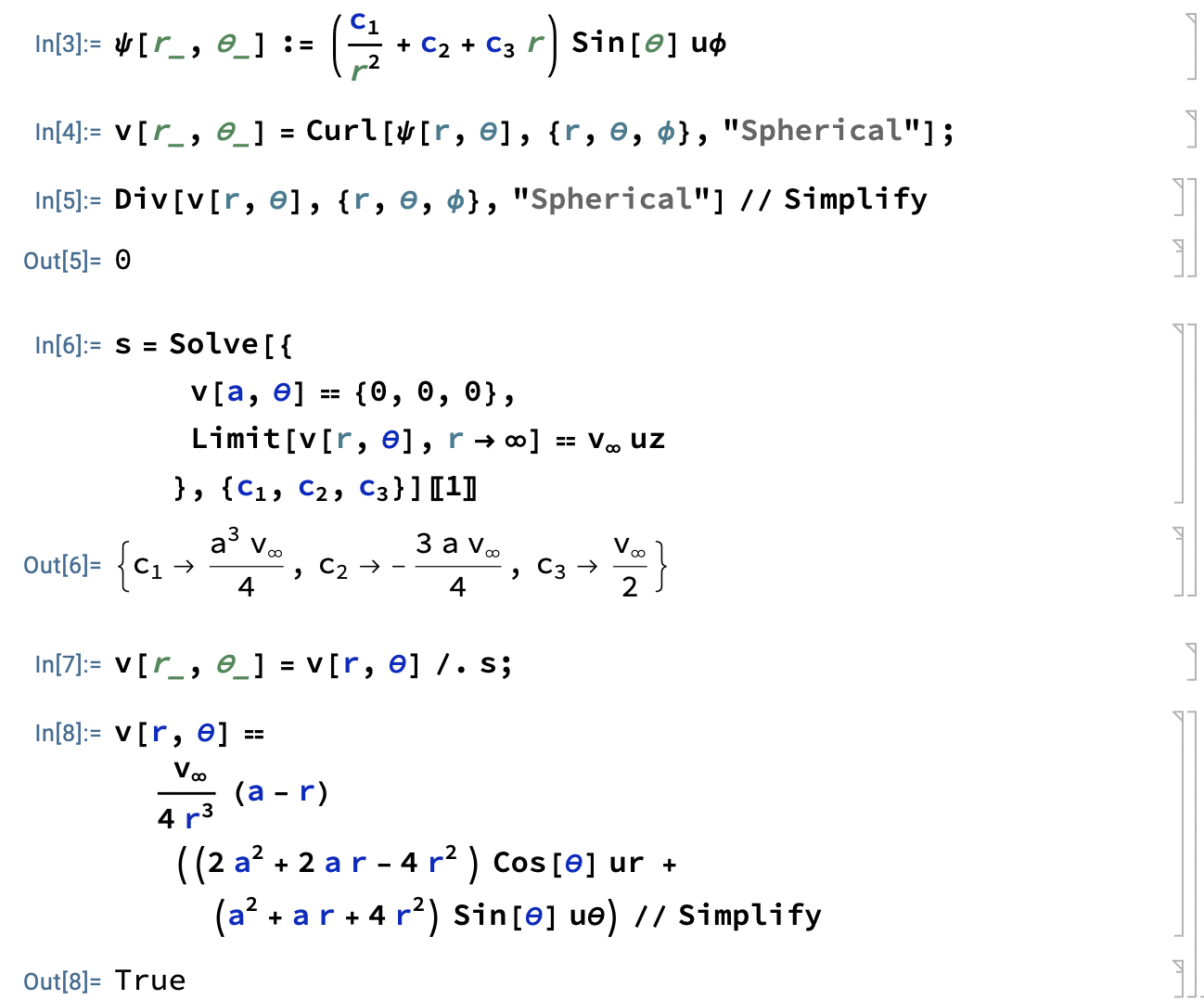 Mathematica velocity